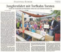 Torfkahn Torsten - eine Sitzgruppe auf Jungfernfahrt